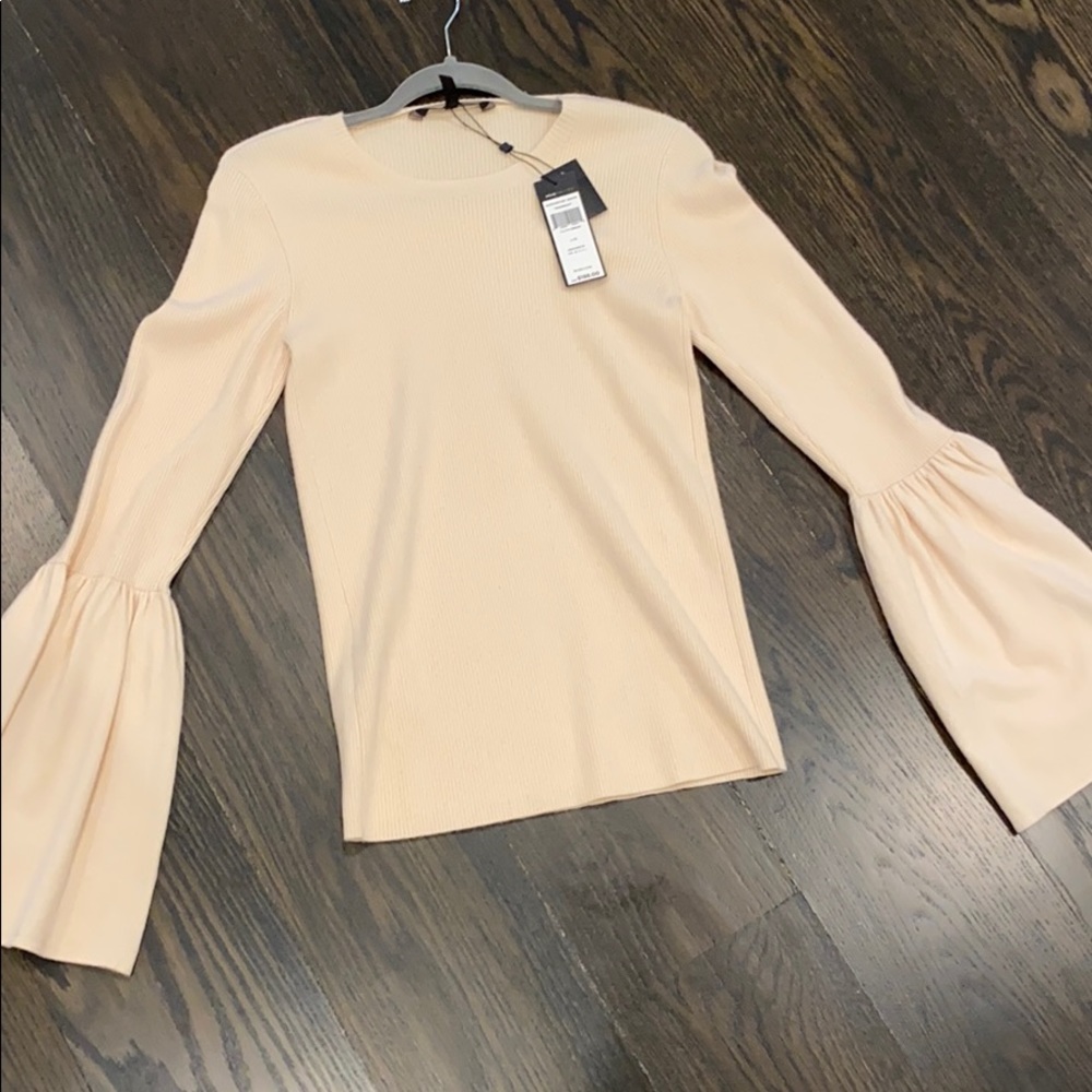 NWT BCBG Crew Neck Ribbed Bell Sleeve Sweater.